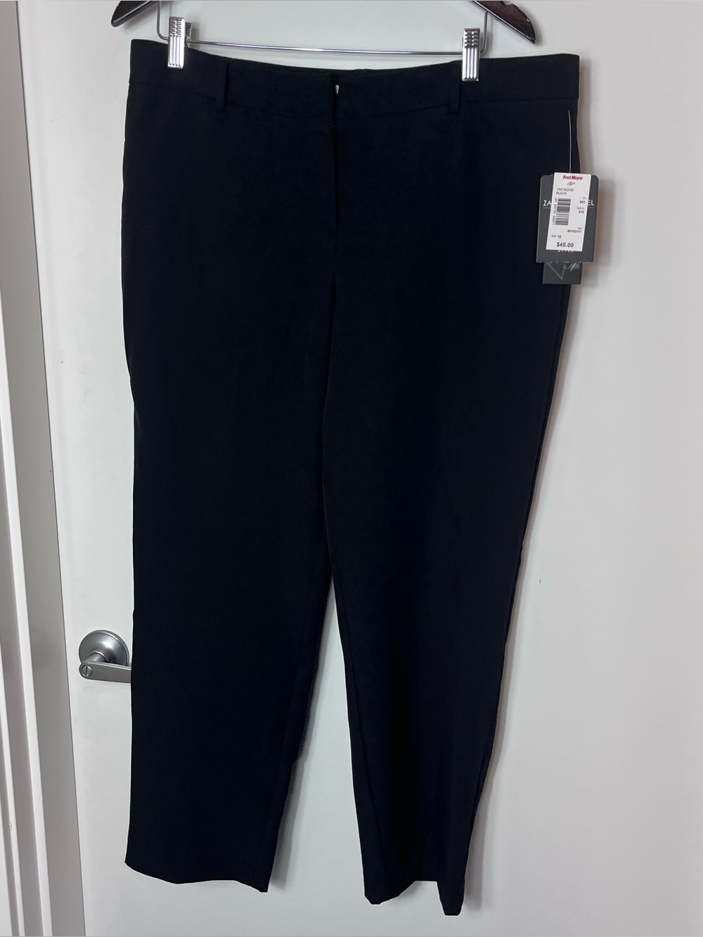 Zac & Rachel Bond 18 Size 16 Black Wrinkle Resistant‎ Dress Pants Trousers NWT
